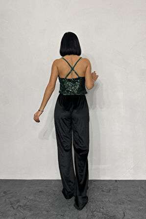 Gold Askılı Degaje Bluz