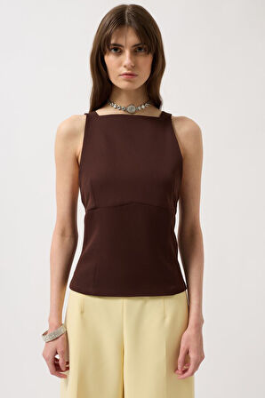 Sırt Kurdele Detay Bluz