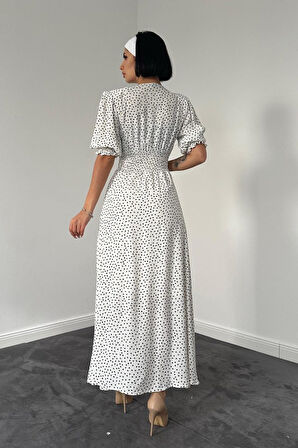 Pembe Arka Ve Bel Ucu Gipeli Elbise