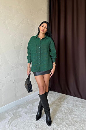 Fuşya Işıltılı Gömlek