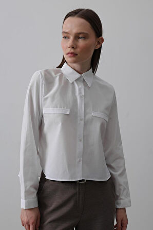 Cepli Uzun Kol Gömlek - Koyu Kahve