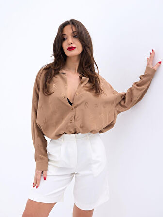 Eteği Gül Detay Madonna Yaka Elbise 2863