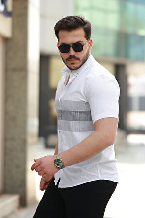 Erkek Desenli Kısa Kollu Gömlek