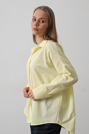 Geniş Manşet Detaylı Gömlek - Açık Somon