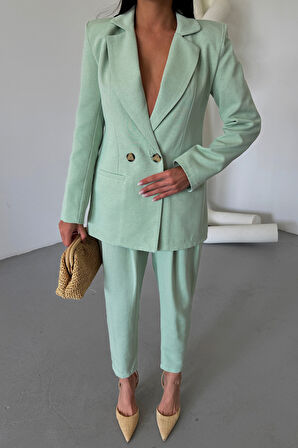 KETEN CEKET - PANTOLON TAKIM - Mint