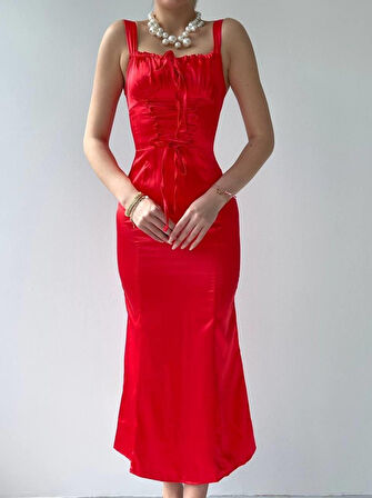 PAG İP ASKILI ELBİSE