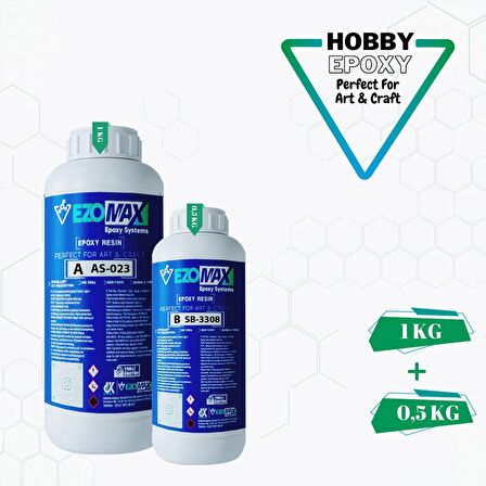 ULTRA ŞEFFAF HIZLI Hobby Epoxy Epoksi Reçine İnce Döküm Fast 1,5kg