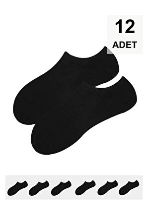 12 Adet Kadın Sneakers Çorap - Karışık Renk