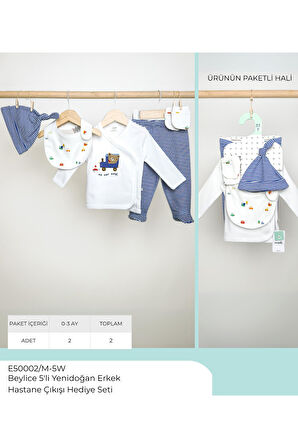 5'li Yeni Beylice Yenidoğan Erkek Bebek seti