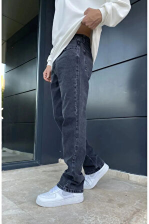 koyu füme erkek baggy pantalon