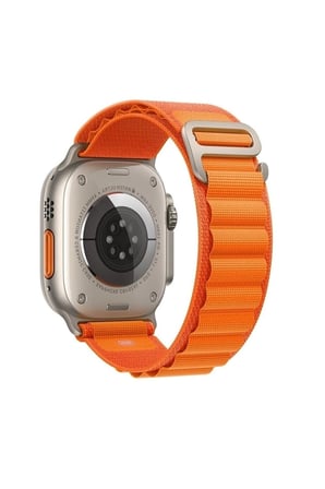Apple Watch 49mm 45mm 44mm 42mm Uyumlu Ultra/8/7/6/5/4/3/2/1kordon Alpine Loop Kordon Turuncu 49 mm