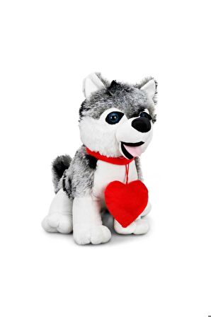 OTURAN KALPLİ PELUŞ HUSKY KÖPEK