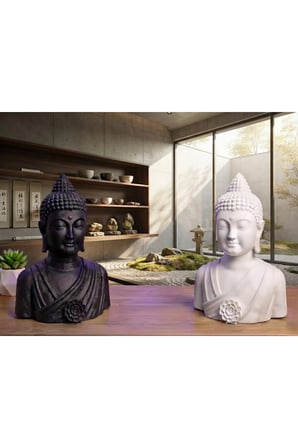 2'li Set Buda Heykeli – 15 CM Meditasyon Heykeli, Figür Meditasyon Biblo Masa Üstü biblo, Hediyelik