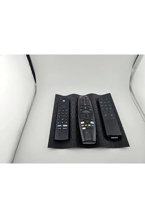 Modern 3 Gözlü Kumandalık, Petek Desen Televizyon Uydu Alıcısı Klima Kumandası Organizer Kumanda Düzenleyici