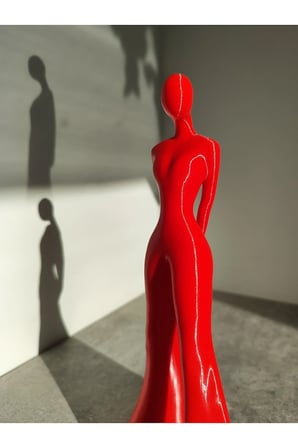 Soyut Kadın Figürü – 23 CM Modern Heykel, Dekoratif Biblo
