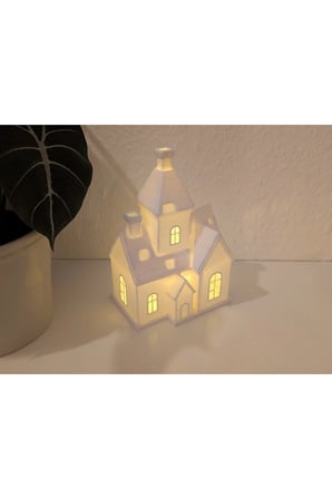 Yılbaşı Christmas Led Işıklı 2 Adet Ev Dekorasyon Kış manzaralı Ledli Kış evleri Led Mumlar Hediye