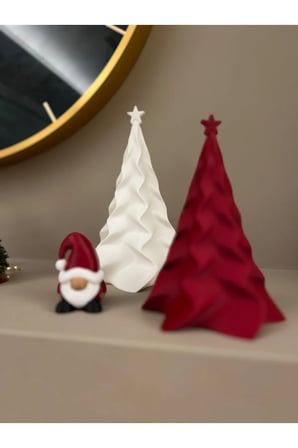 Yılbaşı Süsü 2'li Noel Ağacı, Yılbaşı Ağacı 2'li Set, Dekoratif Biblo Hediyelik Christmas