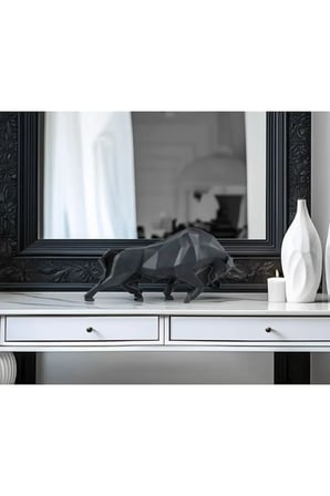 Dekoratif Boğa Heykeli, Boğa Biblo, Bull Sculpture, Ev Hediyesi, Hediyelik 22 x 15 CM
