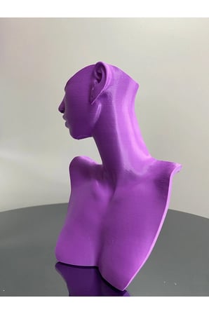 Mor Renk Dekoratif Takı Mankeni Teşhir Standı 21 cm Takı Organizer Mücevher Küpe Kolye Sergileme