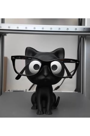 Kedi Gözlük Standı, Gözlük Tutucu Dekoratif Plastik Obje 14x9 cm Sevimli Kedi Glasses Holder