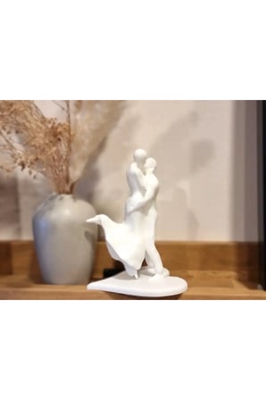 Öpüşen Sevgililer Heykeli Soyut Çift Heykeli 20 CM Soyut Biblo Heykel Dekor Ev Dekorasyon Hediyelik