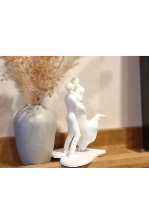 Öpüşen Sevgililer Heykeli Soyut Çift Heykeli 20 CM Soyut Biblo Heykel Dekor Ev Dekorasyon Hediyelik