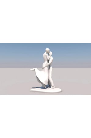 Öpüşen Sevgililer Heykeli Soyut Çift Heykeli 20 CM Soyut Biblo Heykel Dekor Ev Dekorasyon Hediyelik