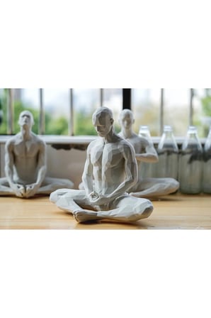 Yoga/Meditasyon Yapan İskandinav Tarzı Biblo Heykel Figür Dekor Dekorasyon Hediyelik Denge ve Huzur