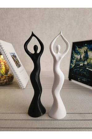 Dans Eden Kadın Heykeli 20 CM 2 Adet İskandinav Tarzı Biblo Heykel Dekor Ev Dekorasyon Hediyelik