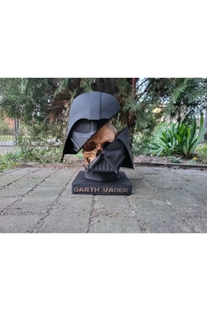 Darth Vader Star Wars Sanat İskelet Kaskı – Gücün Sanatla Buluştuğu Efsanevi Parça Dekoratif Biblo