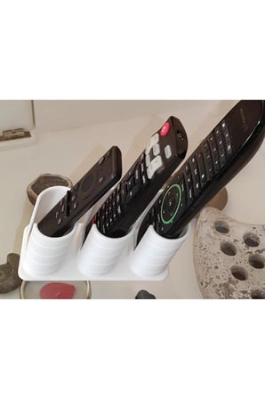 3 Gözlü Şık Kumandalık Televizyon Uydu Alıcısı Klima Kumandası Tutucu Kumanda Düzenleyici Organizer