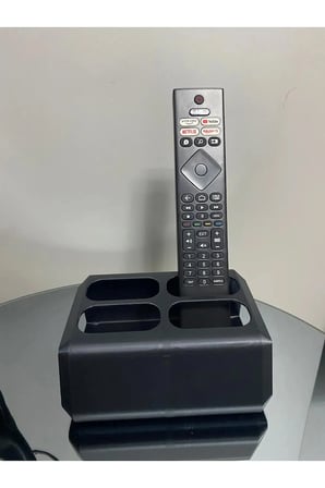 Dekoratif Kumanda Organizer Standı Uzaktan Kumanda Düzenleyici TV Kumandalık Modern Siyah