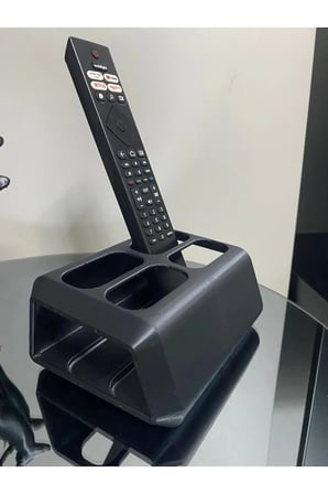 Dekoratif Kumanda Organizer Standı Uzaktan Kumanda Düzenleyici TV Kumandalık Modern Siyah