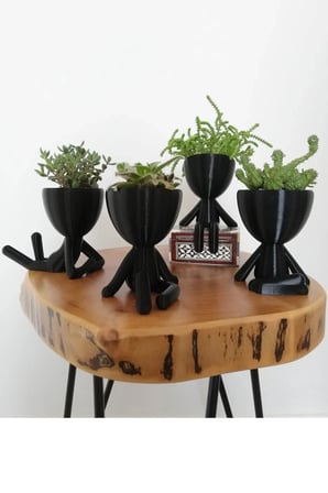 Dekoratif Insansı Saksı 4'lü Set Pinterest