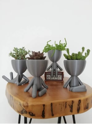 Dekoratif Insansı Saksı 4'lü Set Pinterest