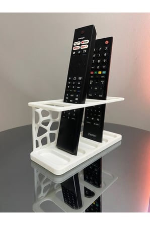 5 Gözlü Kumanda Organizer Standı Uzaktan Kumanda Düzenleyici TV Kumandalık Modern Beyaz