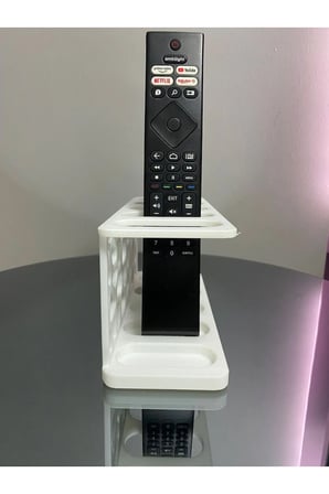 5 Gözlü Kumanda Organizer Standı Uzaktan Kumanda Düzenleyici TV Kumandalık Modern Beyaz