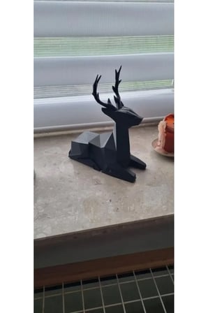 19 CM SİYAH GEYİK BİBLO, Geyik Figürlü Modern Dekoratif Biblo, Pinterest Biblo