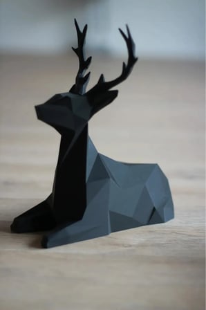 19 CM SİYAH GEYİK BİBLO, Geyik Figürlü Modern Dekoratif Biblo, Pinterest Biblo
