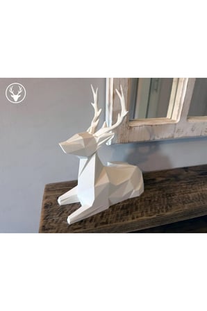 2'li Set 19 CM SİYAH VE BEYAZ GEYİK BİBLO, Geyik Figürlü Modern Dekoratif Biblo, Pinterest Biblo