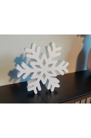Modern Dekoratif Kar Tanesi Biblo, Christmas, Yılbaşı, New Year, Yılbaşı Temalı  Kar Tanesi Obje