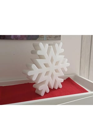 Modern Dekoratif Kar Tanesi Biblo, Christmas, Yılbaşı, New Year, Yılbaşı Temalı  Kar Tanesi Obje