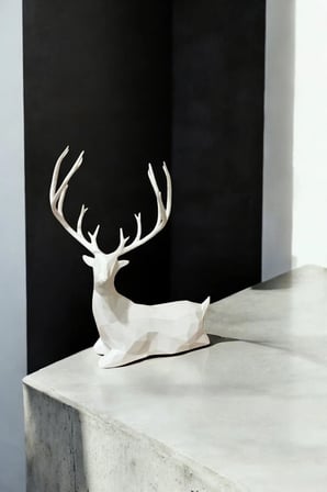 2'li Set BEYAZ GEYİK BİBLO  Geyik Figürlü Modern Dekoratif Pinterest Biblo