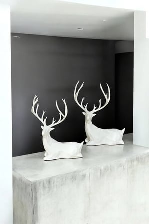 2'li Set BEYAZ GEYİK BİBLO  Geyik Figürlü Modern Dekoratif Pinterest Biblo