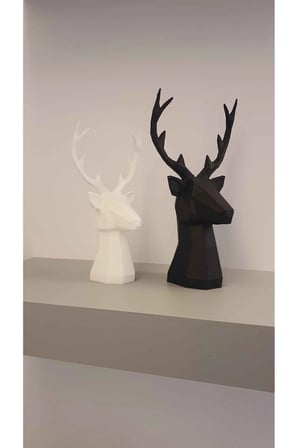 2'li Set Geyik Biblo, Geyik Figürlü Modern Dekoratif Hediyelik Biblo, Yılbaşı, Christmas 22cm/19cm