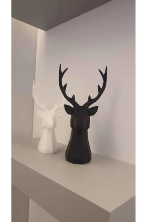 2'li Set Geyik Biblo, Geyik Figürlü Modern Dekoratif Hediyelik Biblo, Yılbaşı, Christmas 22cm/19cm