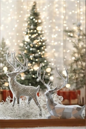2'li Geyik Biblo, Dekoratif Geyik, Yılbaşı, New Year, Yılbaşı Temalı, Christmas, Pinterest