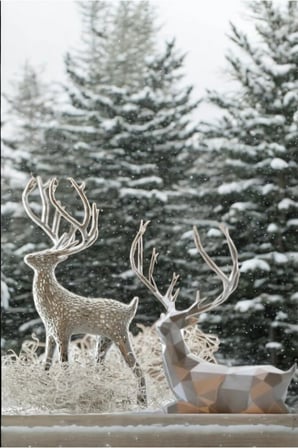 2'li Geyik Biblo, Dekoratif Geyik, Yılbaşı, New Year, Yılbaşı Temalı, Christmas, Pinterest