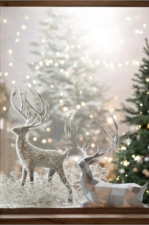 2'li Geyik Biblo, Dekoratif Geyik, Yılbaşı, New Year, Yılbaşı Temalı, Christmas, Pinterest