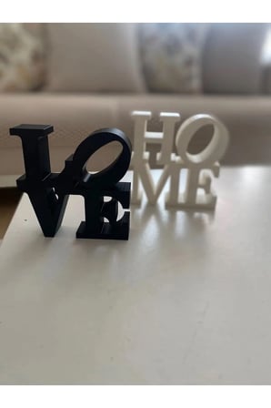 İKİLİ DEKORATİF HOME LOVE BİBLO, İKİLİ SET MASAÜSTÜ DEKOR